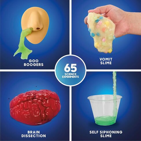 Discovery™ Big Creepy Science Lab – 65 Experiments STEM Kit for Kids| Slime, Reactions, Crystals & Gross Science| Educational Learning Project Activity Set| Chemistry & Physics Toy Gift| Ages 8+ in Saudi Arabia