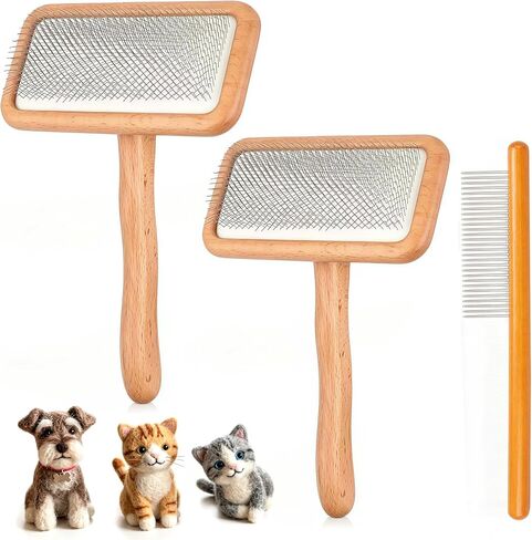 3 Pcs Wool Carders, Hand Card Brushes for Wool Needle Felting Craft Tools in Saudi Arabia