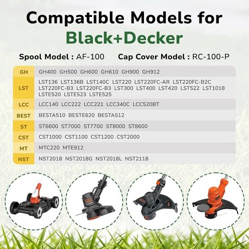 GreatBuddy 3-Pack AF-100 Weed Eater Spool Compatible with Black Decker String Trimmers, 30ft, 0.065-Inch in Kuwait