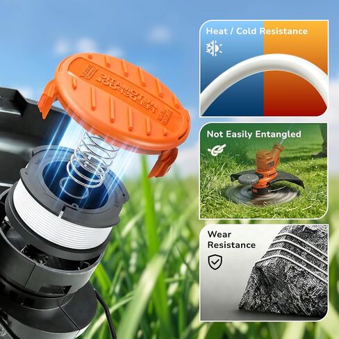 GreatBuddy 3-Pack AF-100 Weed Eater Spool Compatible with Black Decker String Trimmers, 30ft, 0.065-Inch in Kuwait