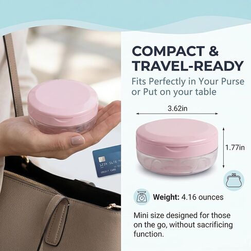 Uouovo Denture Bath Case, Definitely No-Leak, Complete Clean Care for Dentures, Clear Braces, Night Guard & Retainers, Retainer Case for Traveling, Denture Cup with Strainer & Mirror (Pink) in Saudi Arabia