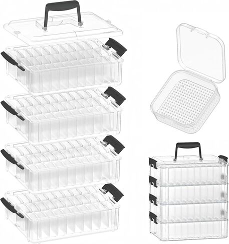 4-Tier Diamond Painting Storage Containers, 120 Pcs Large Capacity in Kuwait