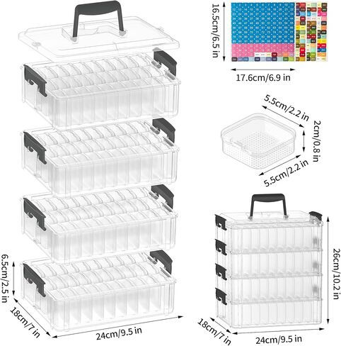 4-Tier Diamond Painting Storage Containers, 120 Pcs Large Capacity in Kuwait