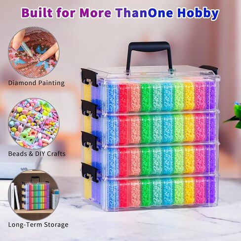 4-Tier Diamond Painting Storage Containers, 120 Pcs Large Capacity in Kuwait