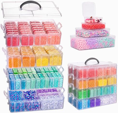 Bead Organizer Box,84pcs Small Plastic Containers with Lids in Kuwait