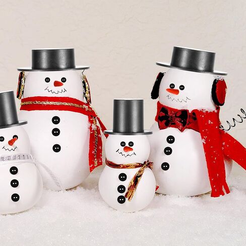 DEEPCRAFF 320pcs DIY Snowman Kit, Mini Hats, Noses & Buttons for Crafts in Kuwait