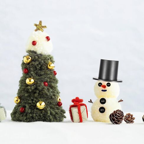 DEEPCRAFF 320pcs DIY Snowman Kit, Mini Hats, Noses & Buttons for Crafts in Kuwait