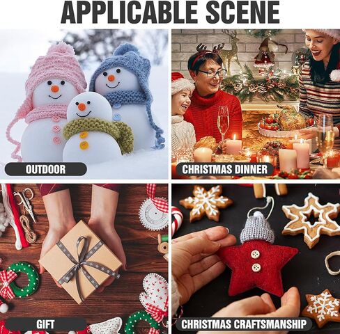 DEEPCRAFF 320pcs DIY Snowman Kit, Mini Hats, Noses & Buttons for Crafts in Kuwait
