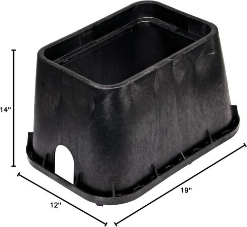 NDS 113BC 10 in. Round Valve Box and Cover, 10 in. Height, Irrigation Control Valve Lettering, Black Box, Green Overlapping Cover, Black/Green in Saudi Arabia