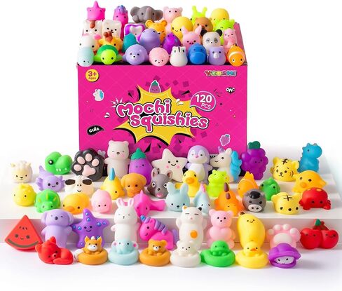30 Pack Squishy Toys for Kids, Mini Mochi Squishies, Cute Kawaii Animal Squishy Pack, Soft Fidget Toys, Sensory Squeeze Toys, Party Favors, Goodie Bags Stuffers for Kids, Classroom Prizes in Kuwait