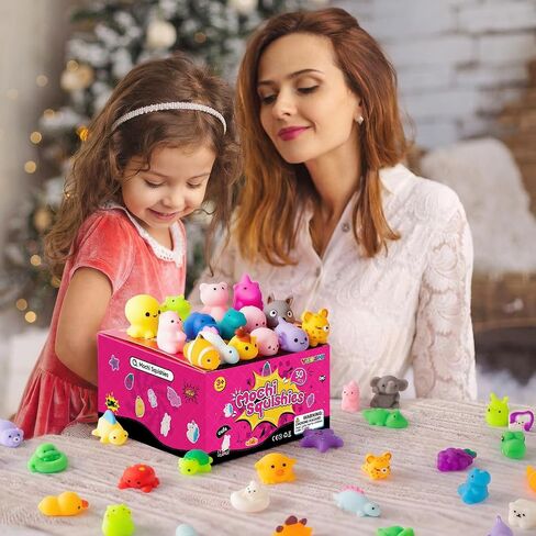 30 Pack Squishy Toys for Kids, Mini Mochi Squishies, Cute Kawaii Animal Squishy Pack, Soft Fidget Toys, Sensory Squeeze Toys, Party Favors, Goodie Bags Stuffers for Kids, Classroom Prizes in Kuwait