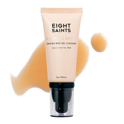 Eight Saints Down To Earth Mud Gel Face Wash, Natural and Organic, Gentle and Effective Daily Anti Aging Facial Cleanser, Makeup Remover, Nourishing and Hydrating Face Cleanser, 2 Ounces in Saudi Arabia