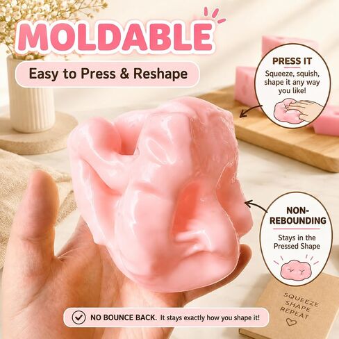 1PC Realistic Swiss Cheese Squishy Toy – Dough Texture Stress Relief Fidget Toy for Adults, Anxiety Relief Sensory Tool, Unique Desk Decor, Not Edible in Saudi Arabia