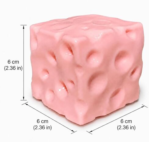 1PC Realistic Swiss Cheese Squishy Toy – Dough Texture Stress Relief Fidget Toy for Adults, Anxiety Relief Sensory Tool, Unique Desk Decor, Not Edible in Saudi Arabia