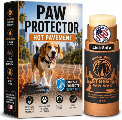 Rhino Wax Dog Paw Protector for Hot Pavement, Asphalt, Streets & Sidewalks in Kuwait