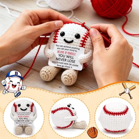Positive Christmas Crochet Baseball Mom Gifts for Men Women Birthday in Saudi Arabia