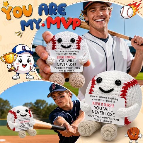 Positive Christmas Crochet Baseball Mom Gifts for Men Women Birthday in Saudi Arabia