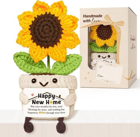 Christian Gifts for Women, Handmade Sunflower Crochet with Bible Verse Card in Saudi Arabia
