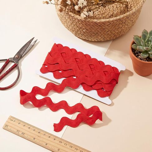 5 Yards Red Rick Rack, Rick Rack Trim for Sewing 20-34mm in Saudi Arabia