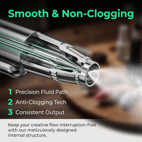 Cordless Airbrush Kit with Compressor, 48 PSI High Pressure, 3-Speed in Kuwait