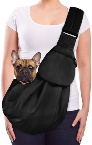 Lukovee Small Dog Sling Carrier, with Padded Strap & Storage Pocket, (B,S) in Kuwait