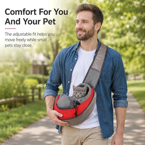 Pet Sling Carrier for Small Dogs Cats, Fits Pets Up to 5 lbs in Saudi Arabia