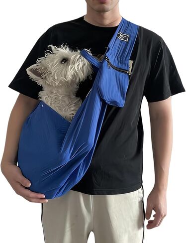 Dog Sling Water-Resistant Fabric for Small Dogs Cats 3-12 lbs,Pink in Kuwait