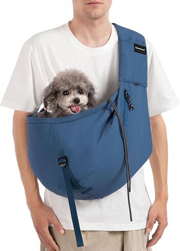 Dog Sling Carrier for Small Dogs & Cats,Pet Carrier Sling Bag with Adjustable Straps,Comfortable & Secure Travel Crossbody Bag for Puppies Up to 19lb,Airline Approved pet Carrier (Royal Blue) in Kuwait