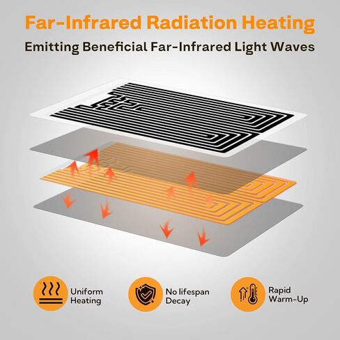 Reptile Heating Pad with Thermostat, 10-Level Adjustable Under Tank Heater, 6x11 Inch Graphene Heat Mat for Turtles Frogs Snakes Lizards Geckos Hermit Crabs Spiders, Safe & Even Warming in Kuwait