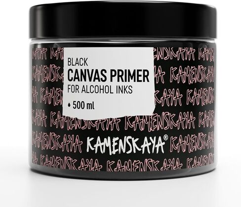 Kamenskaya White Acrylic Gesso Primer for Alcohol Ink Painting on Canvases,16.9 fl oz (500 ml) in Kuwait