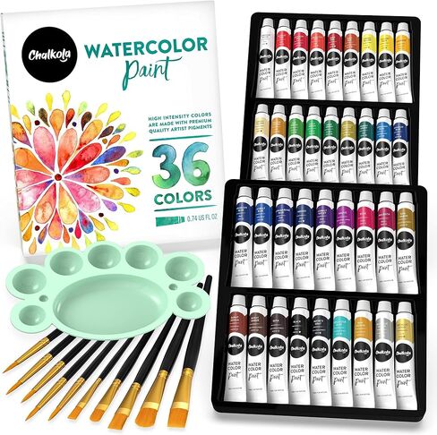 Chalkola 36 Watercolor Paint Set for Adults, Kids & Professional Artists in Saudi Arabia