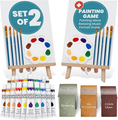 Painting Game Kit for Couples - Sip and Paint Date Night Set for Adults in Kuwait