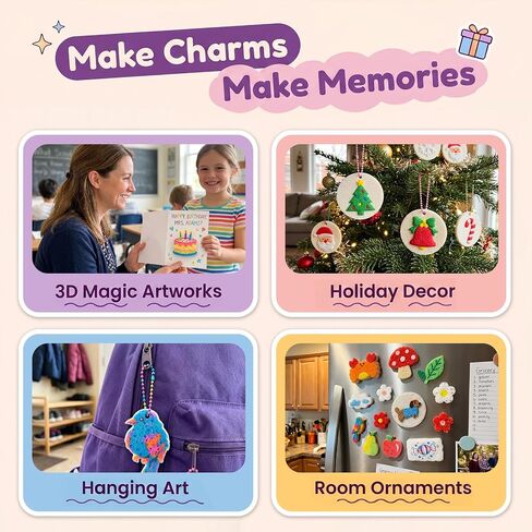 TMOL 103 Pcs Magic Foam Texture Painting Kit, Mess Free Craft Kits for Kids in Saudi Arabia