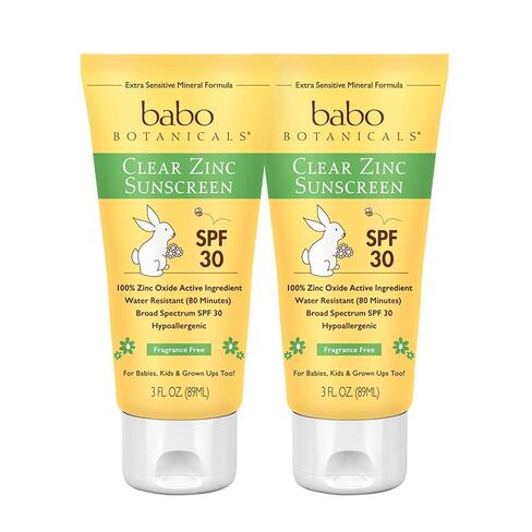 Babo Botanicals SPF 30 Clear Zinc Lotion, Fragrance Free, 3 Ounce in Kuwait