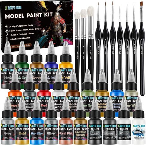 Model Paint Set, 34-Piece Miniature Painting Kit, Ready-to-Spray in Kuwait