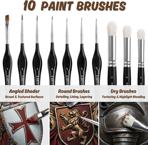 Model Paint Set, 34-Piece Miniature Painting Kit, Ready-to-Spray in Kuwait
