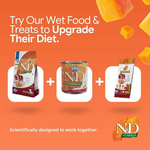 Pumpkin Chicken & Pomegranate Grain Free Mini Breed Dry Puppy Food by Farmina in Kuwait
