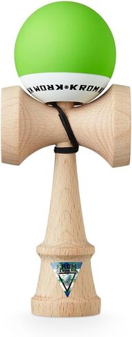 KROM - Kendama Toy POP LOL Lime Green - High Wood Quality - Extra Strong - for Beginner and Pro - Gift Pack : Extra String + Stickers in Kuwait