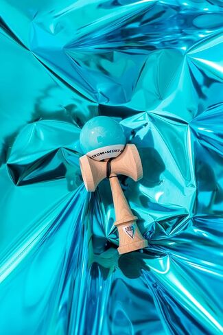 KROM - Kendama Toy POP LOL Sky Blue - High Wood Quality - Extra Strong - for Beginner and Pro - Gift Pack : Extra String + Stickers in Saudi Arabia