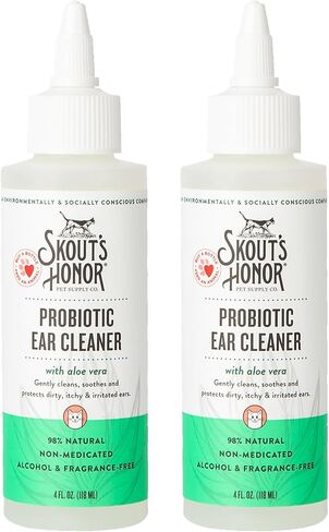 SKOUT'S HONOR Probiotic Cat Ear Cleaner, 4 oz in Kuwait