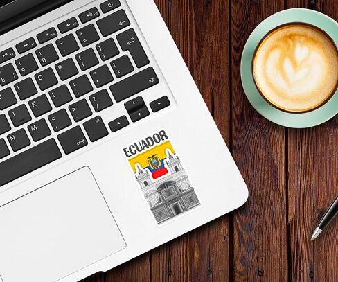 Ecuador Souvenir Stickers 3-Pack - Handmade Travel Collectible Decals - Flag & Landmark Design (3" Wide (Medium)) in Saudi Arabia