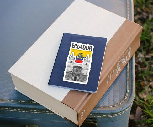 Ecuador Souvenir Stickers 3-Pack - Handmade Travel Collectible Decals - Flag & Landmark Design (3" Wide (Medium)) in Saudi Arabia