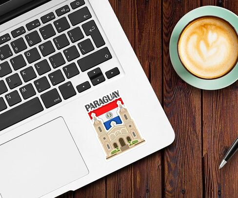 Paraguay Souvenir Stickers 3-Pack - Handmade Travel Collectible Decals - Flag & Landmark Design (2" Wide (Small)) in Saudi Arabia