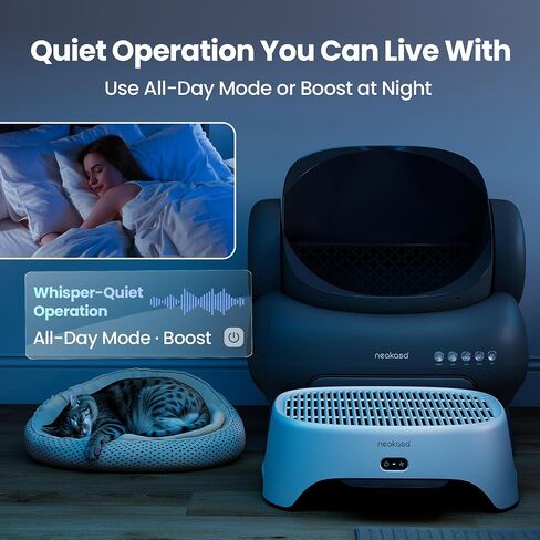 Neakasa Airstep, 2-in-1 Litter Box Air Purifier & Cat Step, 3-Mode Odor, Dust & Pet Hair Control, Air Filter Compatible with M1 Plus / M1 Lite and Most Automatic & Basic Litter Boxes in Saudi Arabia