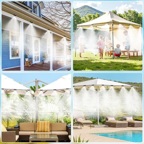 HOMENOTE 10 Pack Brass Misting Nozzles for Outdoor Cooling System in Saudi Arabia