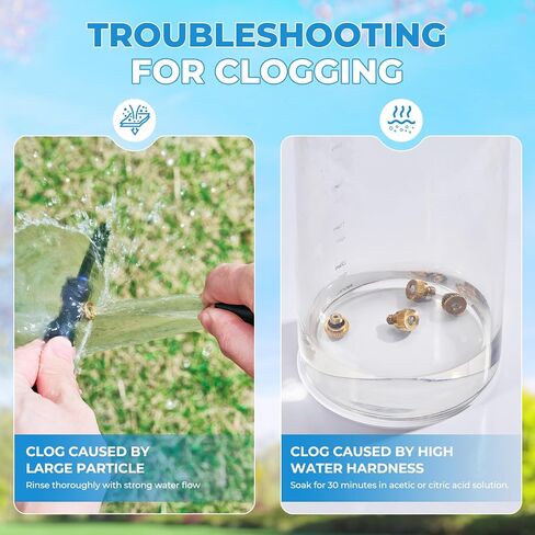 HOMENOTE 10 Pack Brass Misting Nozzles for Outdoor Cooling System in Saudi Arabia