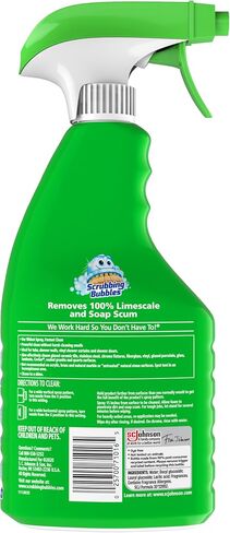 Scrubbing Bubbles Mega Shower Foamer Disinfecting Spray, Multi-Surface Bathroom and Tile Cleaner Grime Fighter, Removes 100% Soap Scum, Rainshower Scent, 32 oz in Kuwait