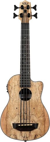 Kala U-Bass Spalted Maple Acoustic-Electric Bass Guitar - Natural in Kuwait