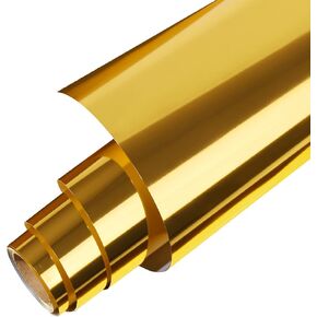 Gatichetta Heat Transfer Vinyl Roll, Metallic Foil Gold Iron On Vinyl 12" X 6ft Chrome HTV Vinyl for Garments in Saudi Arabia