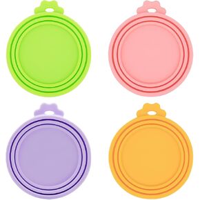 Food Can Lids, 6 Pcs Silicone Pet Food Can Covers for Dog & Cat Food, One Tin Cap Fit Most Standard Size Dog Cat Food Canned（Multicolor） in Kuwait